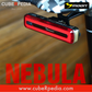 Moon Nebula 100(flashing 200) Lumens USB Rechargeable Red Bicycle Bike Light