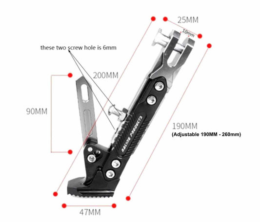 Ebike Side Adjustable CNC Kick Stand