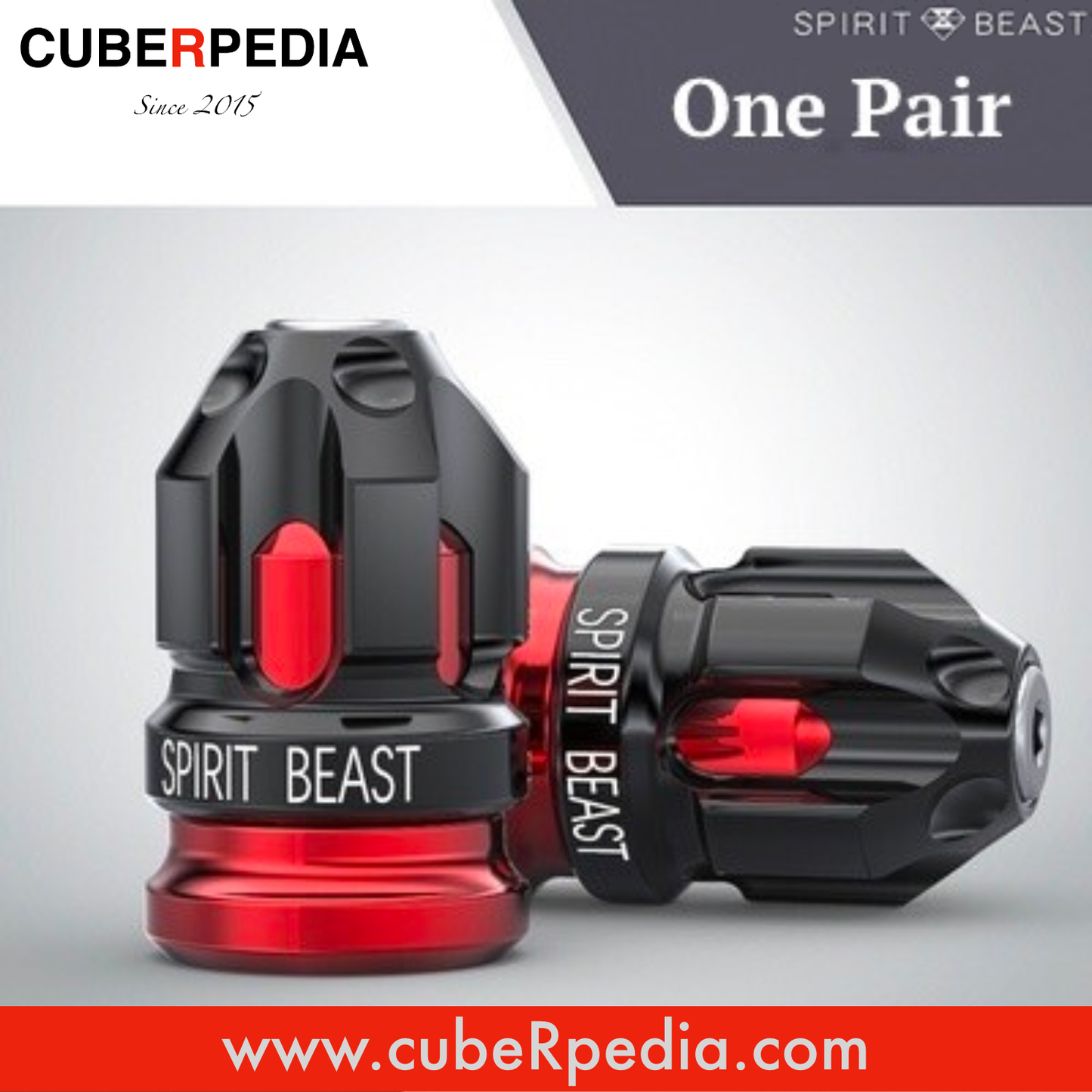 Spirit Beast Air Valve Nozzle Cap - L3 Black & Red