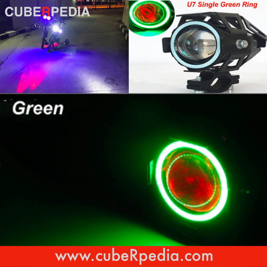 U7 Angel Eye Cree LED Light - Green Single