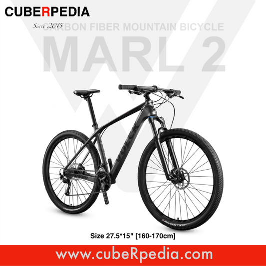 VOLCK Marl 2 Carbon Fiber Mountain Bike (27.5" x 15") - Black/Gray
