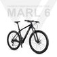 VOLCK Marl 6 Carbon Fiber Mountain Bike (27.5" x 15") - Black/Grey