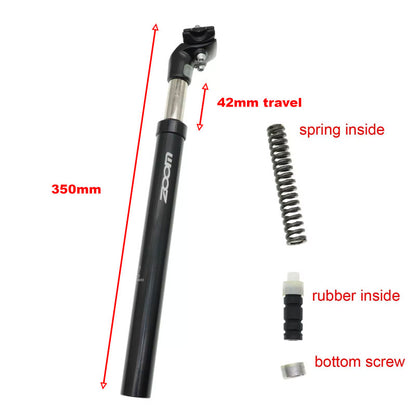 ZOOM Suspension Bicycle Seatpost 31.6 - Red