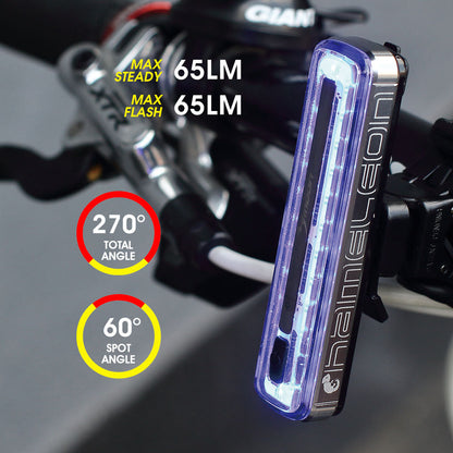 Moon Nebula 65 Lumens USB Rechargeable Chameleon Bicycle Bike Light